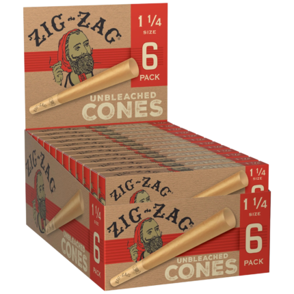 Zig Zag 1 ¼ Size Unbleached Cones Carton
