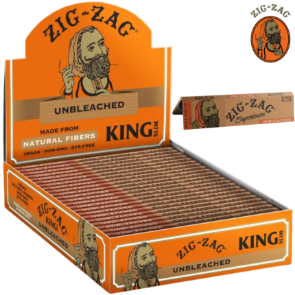 Zig Zag Unbleached King Slim Papers Carton