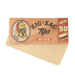 Zig Zag Unbleached Wide Rolling Tips 50 Pack Carton - Image 2