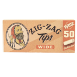 Zig Zag Unbleached Wide Rolling Tips 50 Pack Carton - Image 3