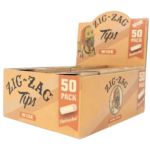 Zig Zag Unbleached Wide Rolling Tips 50 Pack Carton - Image 4