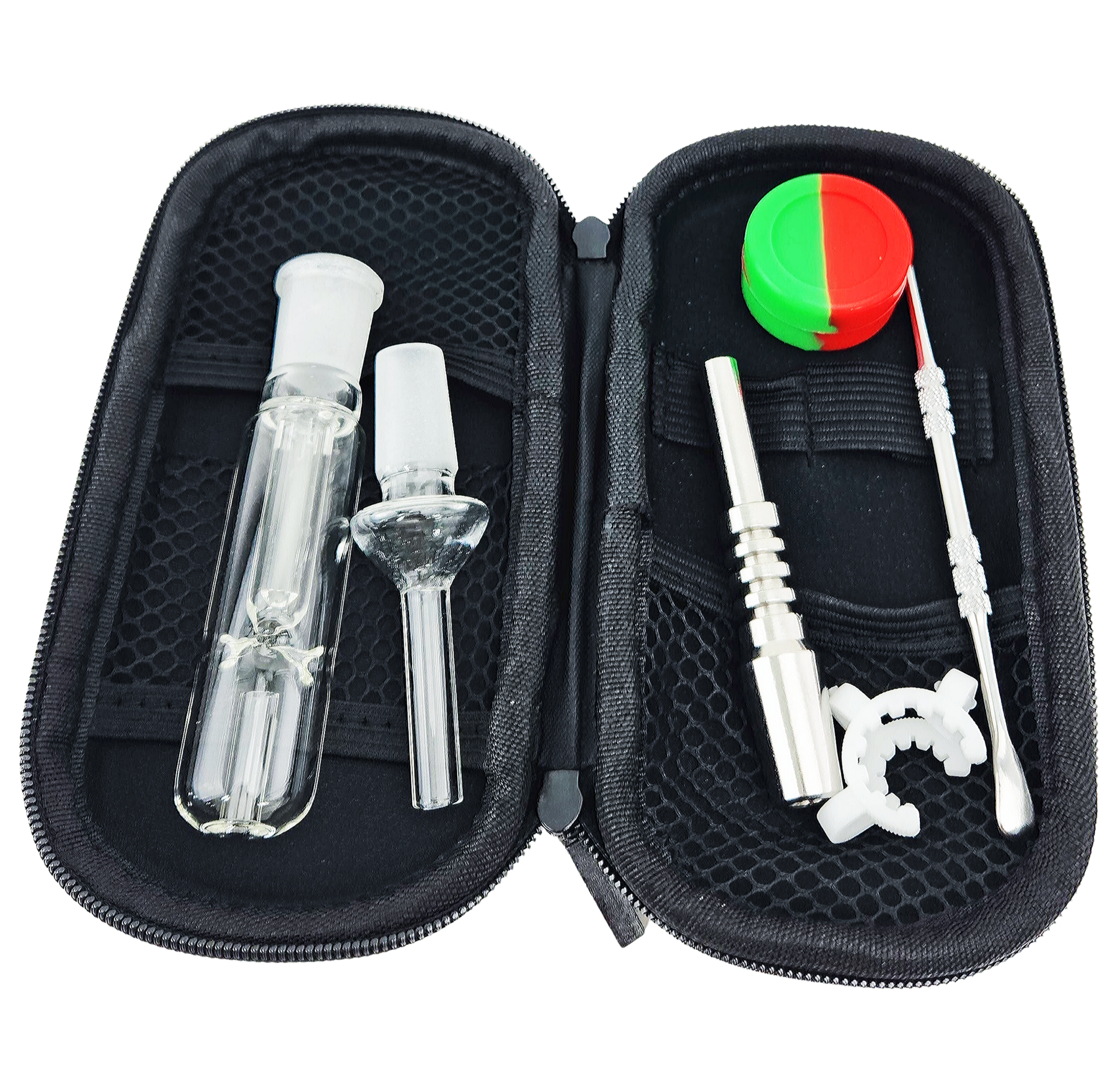 20230619_111950.2.2.2.88 4" 14mm Nectar Collector Kit w/ Zipper Case - Image 1