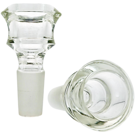 2" 14mm Clear Hour Glass Flower Bowl