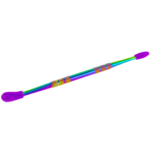 5" Iridescent Stainless Steel Dab Tool w/ Silicone Tips - Image 3