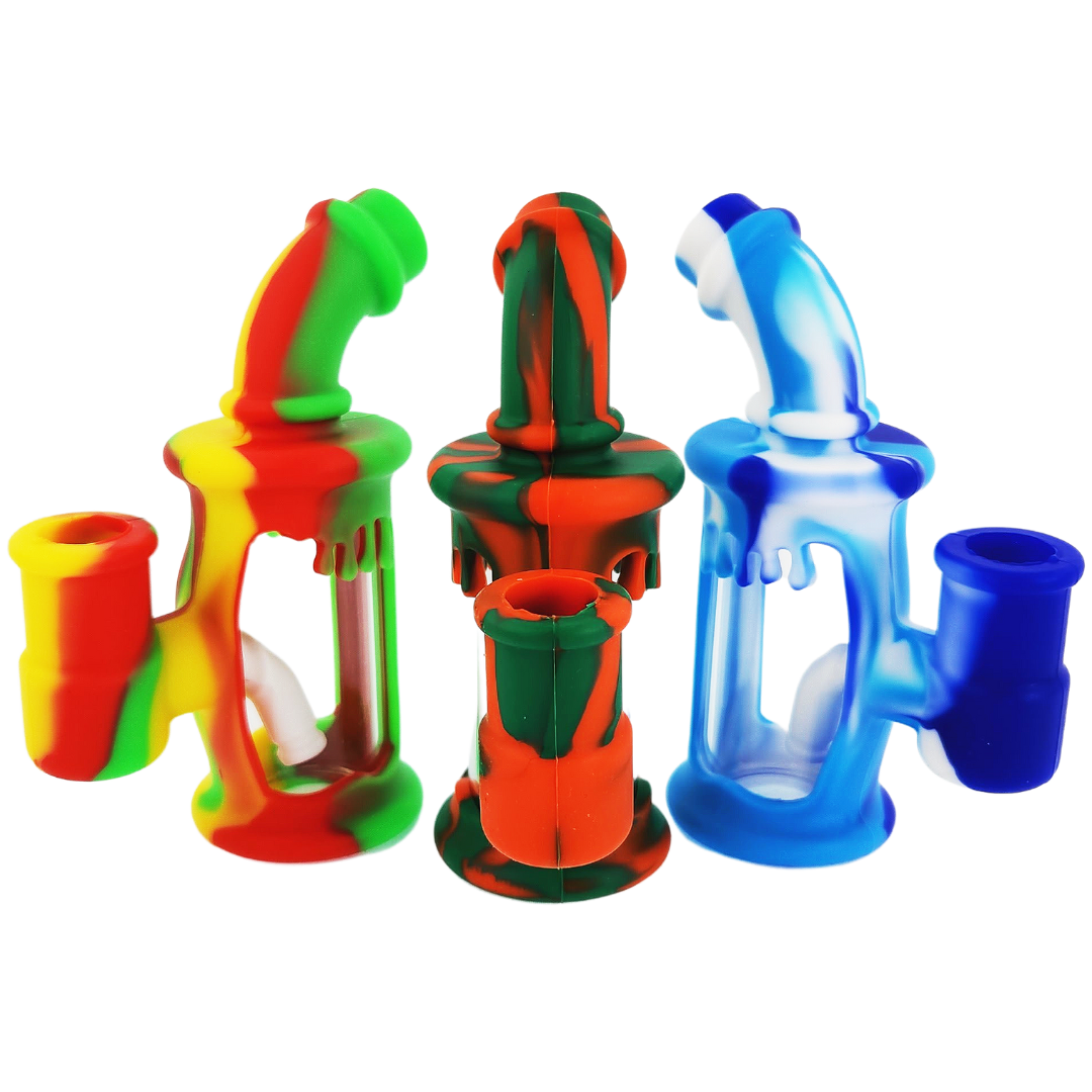 SA462 5'' Silicone Glass Guts w/ Flower Bowl - Image 1