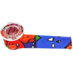 3.5" Silicone Decal Hand Pipe w/ Glass Bowl - Image 3