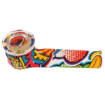 3.5" Silicone Decal Hand Pipe w/ Glass Bowl - Image 4