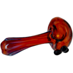 4" Element Amber Silver Fume Pipe - Made in USA - Image 2