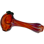 4" Element Amber Silver Fume Pipe - Made in USA - Image 4
