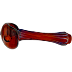 4" Element Amber Silver Fume Pipe - Made in USA - Image 5