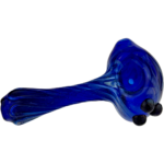 4" Element Blue Silver Fume Pipe - Made in USA - Image 7