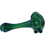 4" Element Lake Green Silver Fume Pipe - Made in USA - Image 6