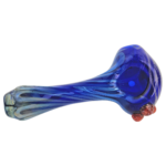 4" Element Blue Silver Fume Pipe - Made in USA - Image 8