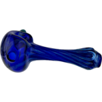 4" Element Blue Silver Fume Pipe - Made in USA - Image 6