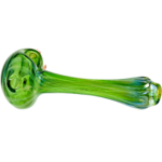 4" Element Green Silver Fume Pipe - Made in USA - Image 2