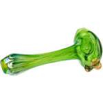 4" Element Green Silver Fume Pipe - Made in USA - Image 4