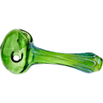 4" Element Green Silver Fume Pipe - Made in USA - Image 3