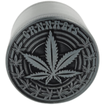 1.5" Hemp Leaf Embossed Zinc Grinder - Image 2