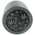 1.5" Hemp Leaf Embossed Zinc Grinder - Image 3