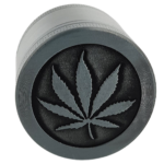 1.5" Hemp Leaf Embossed Zinc Grinder - Image 4