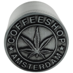 1.5" Hemp Leaf Embossed Zinc Grinder - Image 5