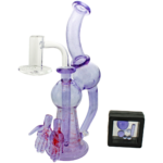 Cove Glass Purple Hands Recycler Set