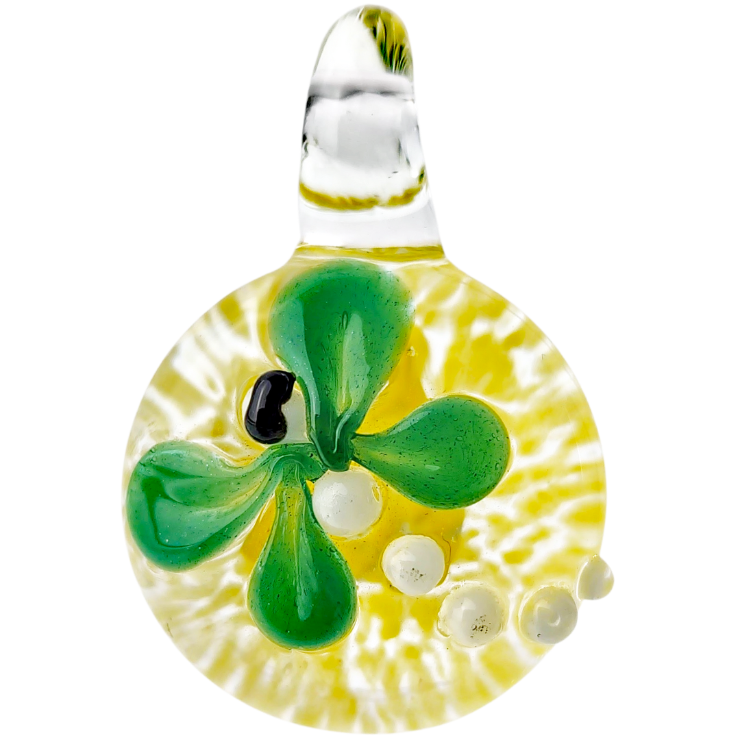 Green & White Butterfly Pendant 1.5" Green & White Butterfly Pendant - Image 1