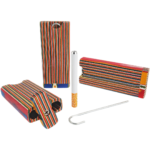 4" Rainbow Stripe Wood Dugout w/ Poker