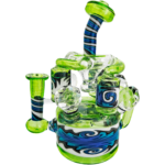 9" 710 Sci Glass Wigwag Triple Can Recycler