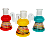 3" 14 M 90° Rainbow Swirl Ash Catcher