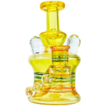 5" PHD Glass Full CFL Facet Opal Rip Curl Bottle - Image 2