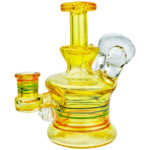 5" PHD Glass Full CFL Facet Opal Rip Curl Bottle - Image 3