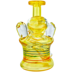 5" PHD Glass Full CFL Facet Opal Rip Curl Bottle - Image 4