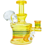 5" PHD Glass Full CFL Facet Opal Rip Curl Bottle - Image 5