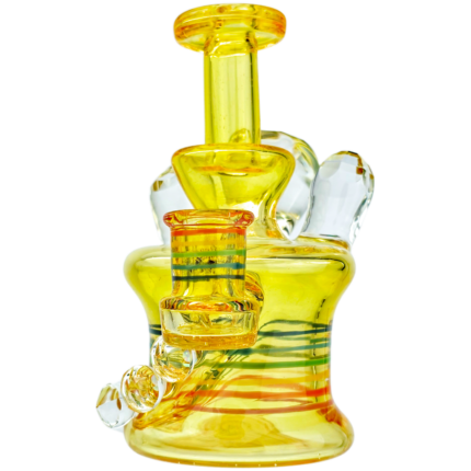 5" PHD Glass Full CFL Facet Opal Rip Curl Bottle