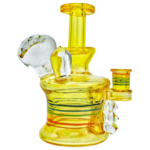 5" PHD Glass Full CFL Facet Opal Rip Curl Bottle - Image 6