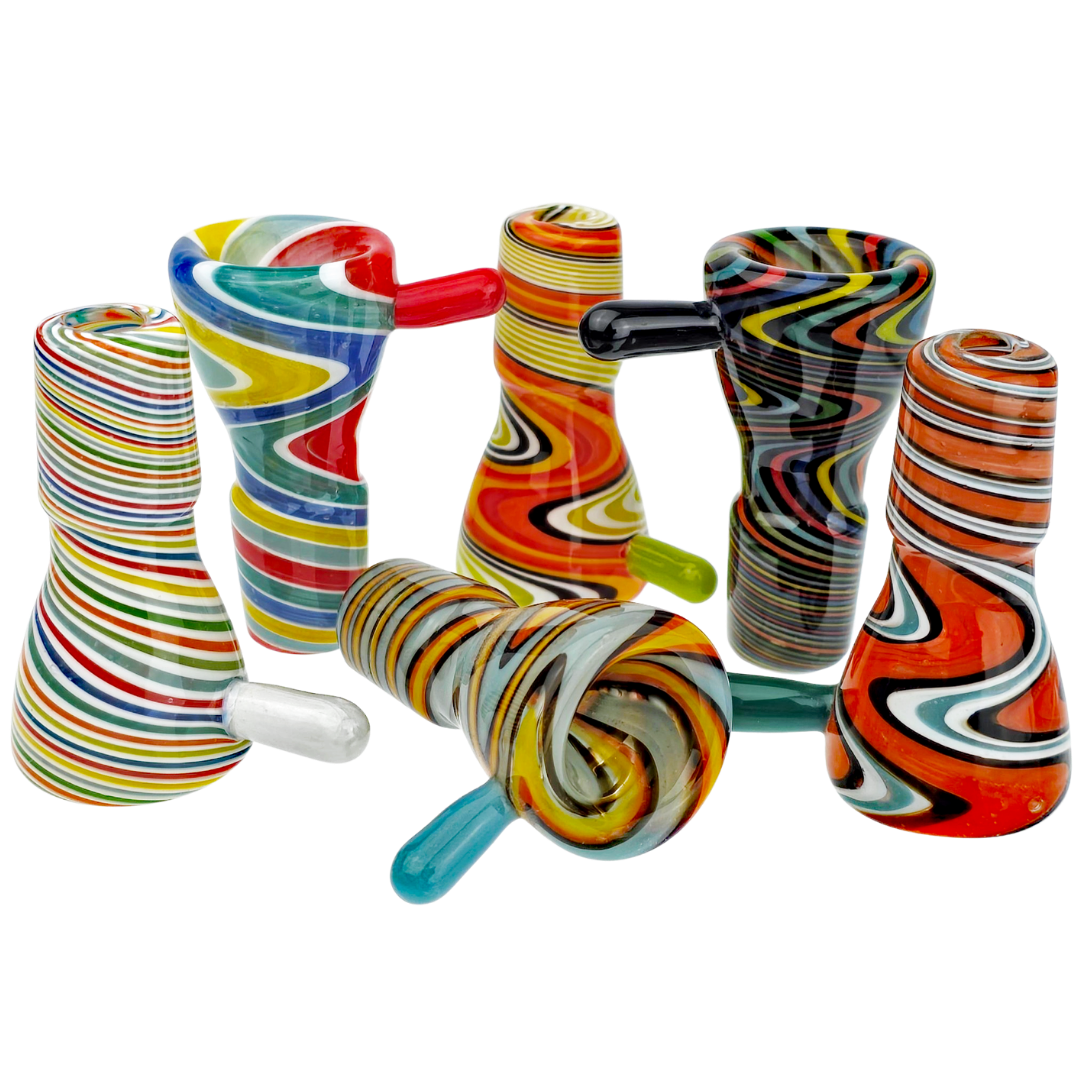 FGB009-18 18mm Bowls 2" 18mm Color Worked Joint Flower Bowl - Image 1