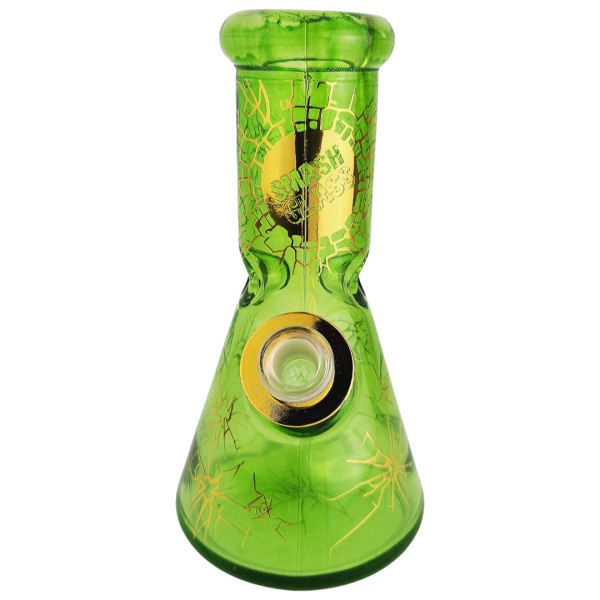 8" Smash Glass Gold Accent Beaker - Image 3