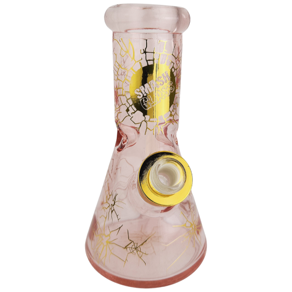 8" Smash Glass Gold Accent Beaker - Image 5