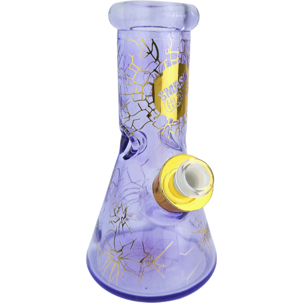 8" Smash Glass Gold Accent Beaker - Image 6