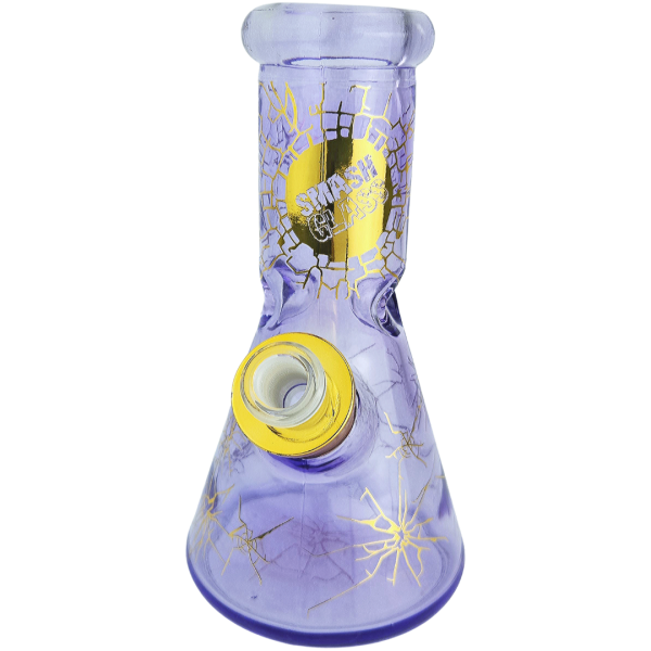 8" Smash Glass Gold Accent Beaker - Image 8