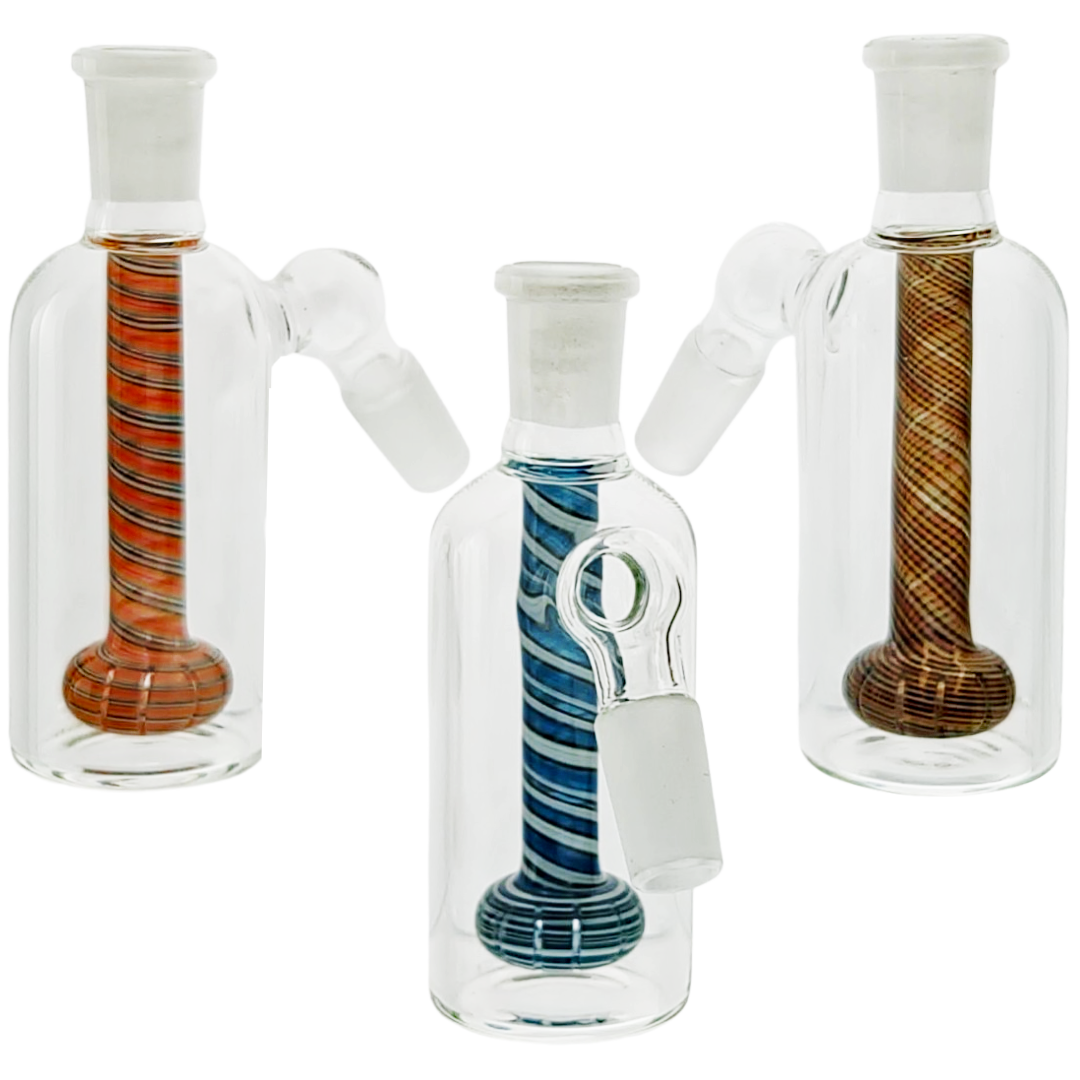 WEBSITE MEDIA CHV SPIRAL ASH CATCHER SQUARE 5" Spiral Color Shower Head Ash Catcher - Image 1