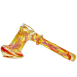 7" Fume Swirl Flat Mouth Maria Neck Hammer Bubbler - Image 3