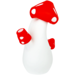 6.5" Silicone Mushroom Bong w/ Carb (one off) (brown) - Image 4