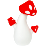 6.5" Silicone Mushroom Bong w/ Carb (one off) (brown) - Image 11