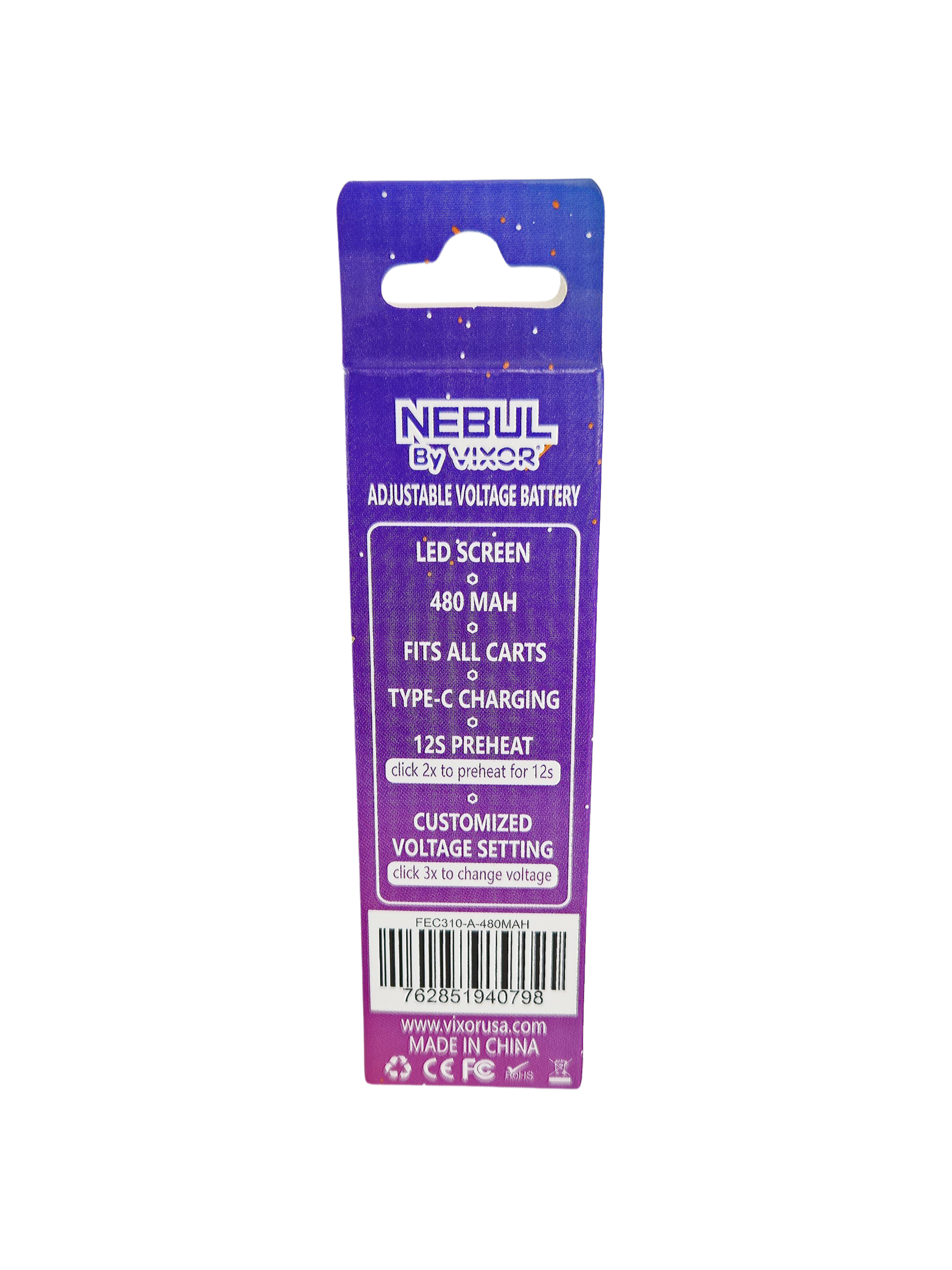3.5″ 480mAh Nebul by Vixor – Box of 20 Stick Batteries – WYN Distribution