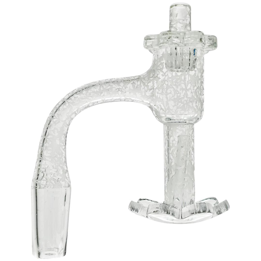 QN337-14 QUARTZ BANGER 3" 14 M 90° Etched Clover Slurper Box Set - Image 1