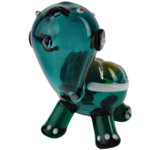 3.5" Sculpted Turtle w/ Color Shell Hand Pipe - Image 4