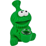 4.5" Silicone Cookie Monster Bubbler - Image 3