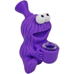 4.5" Silicone Cookie Monster Bubbler - Image 6